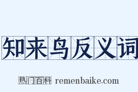 知来鸟反义词是什么意思的图片